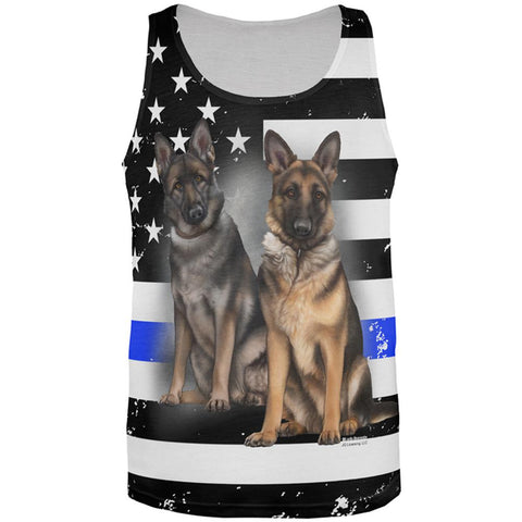Thin Blue Line K9 Unit German Shepherd Live Forever All Over Mens Tank Top