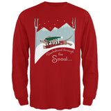 Christmas Dachshund Dashing Through the Snow Mens Long Sleeve T Shirt