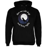 Cold Days Long Nights Fall Moon Raven Mens Hoodie