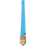 Winter Pixelated Fox All Over Neck Tie