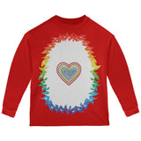 Halloween Rainbow Heart Unicorn Costume Pony Toddler Long Sleeve T Shirt