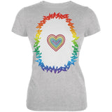 Halloween Rainbow Heart Unicorn Costume Pony Juniors Soft T Shirt