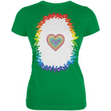Halloween Rainbow Heart Unicorn Costume Pony Juniors Soft T Shirt