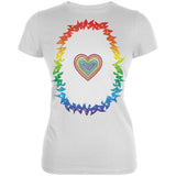 Halloween Rainbow Heart Unicorn Costume Pony Juniors Soft T Shirt