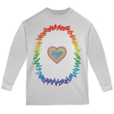 Halloween Rainbow Heart Unicorn Costume Pony Youth Long Sleeve T Shirt