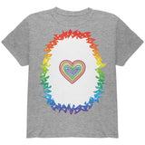 Halloween Rainbow Heart Unicorn Costume Pony Youth T Shirt