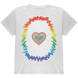 Halloween Rainbow Heart Unicorn Costume Pony Youth T Shirt