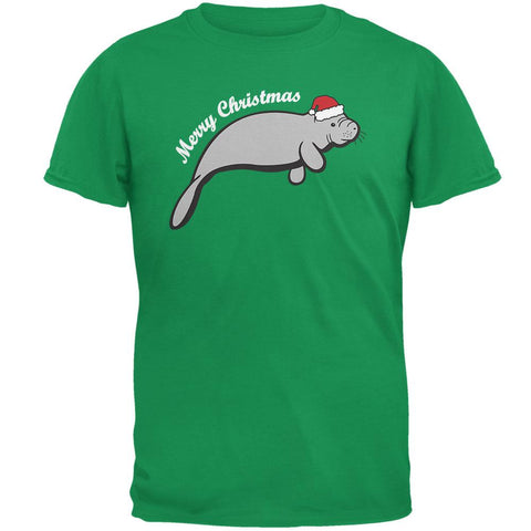 Merry Christmas Manatee Floaty Potato Mens T Shirt