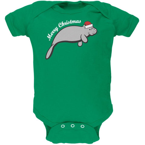 Merry Christmas Manatee Floaty Potato Soft Baby One Piece