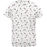 Retro Ferret Pattern All Over Mens T Shirt