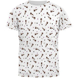 Retro Ferret Pattern All Over Mens T Shirt