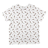 Retro Ferret Pattern All Over Toddler T Shirt