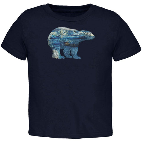 Polar Bear Iceberg Snow Caps Toddler T Shirt