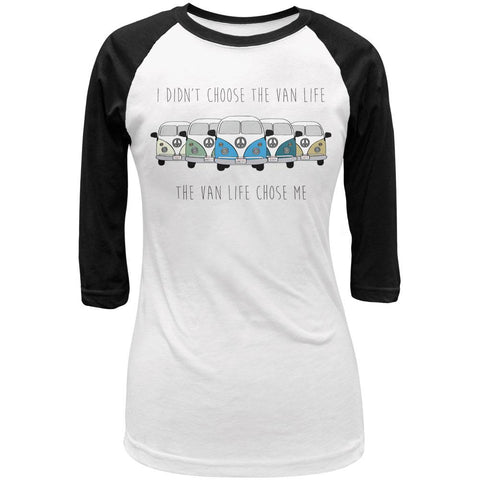 Hippie Van I Didn't Choose The Van Life Bus Camper Juniors 3/4 Sleeve Raglan T Shirt
