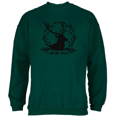 Buck Deer I Like Big Racks Funny Pun Mens Sweatshirt