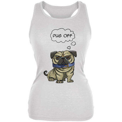 Pug Off Funny Dog Juniors Soft Tank Top