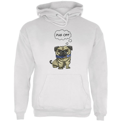 Pug Off Funny Dog Mens Hoodie