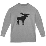 Moose Faux Stitched Youth Long Sleeve T Shirt