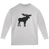 Moose Faux Stitched Youth Long Sleeve T Shirt