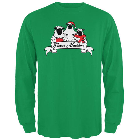 Christmas Sheep Feliz Fleece Navidad Mens Long Sleeve T Shirt