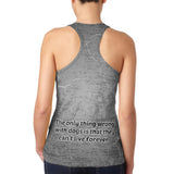 English Cocker Spaniel Live Forever Juniors Burnout Racerback Tank Top