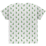 Christmas Tree Rex T-Rex Dinosaur Pattern All Over Youth T Shirt