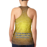 Dalmatians Live Forever Juniors Burnout Racerback Tank Top
