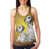 Dalmatians Live Forever Juniors Burnout Racerback Tank Top