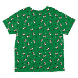 Retro Ferry Merry Christmas Ferret Pattern All Over Toddler T Shirt