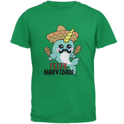 Christmas Narwhal Feliz Narvidad Navidad Mens T Shirt