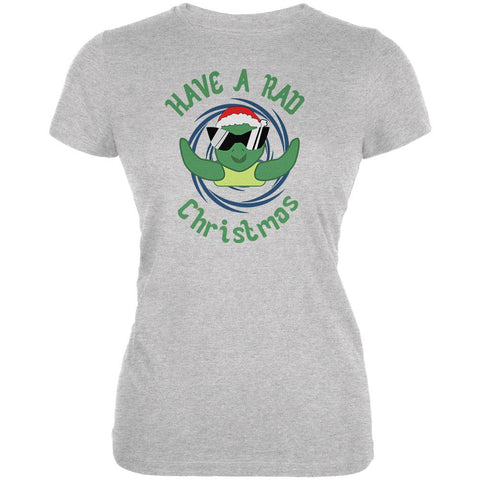 Christmas Sea Turtle Have a Rad Christmas Juniors Soft T Shirt