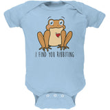 Toad I Find You Riveting Funny Pun Valentine's Day Soft Baby One Piece