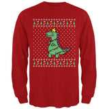 Big Tree Rex T Rex Ugly Christmas Sweater Mens Long Sleeve T Shirt