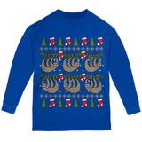 Hanging Sloth Ugly Christmas Sweater Youth Long Sleeve T Shirt