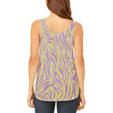 Mardi Gras Cajun Tiger Costume Juniors Flowy Side Slit Tank Top