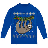 Big Hanging Sloth Ugly Christmas Sweater Youth Long Sleeve T Shirt