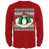 Penguin on Ice Ugly Christmas Sweater Mens Long Sleeve T Shirt