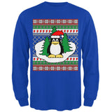 Penguin on Ice Ugly Christmas Sweater Mens Long Sleeve T Shirt