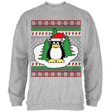 Penguin on Ice Ugly Christmas Sweater Mens Sweatshirt