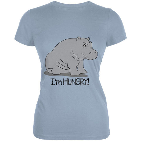 Hippo I'm Hungry Angry Funny Juniors Soft T Shirt