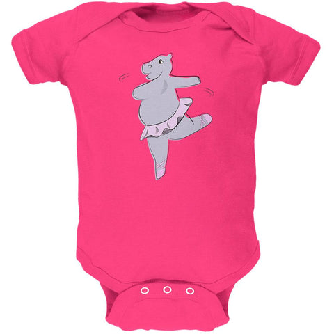 Dancing Hippo Ballerina Cute Soft Baby One Piece