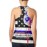 Firefighter EMT Dalmatian Live Forever Thin Red Line Juniors Burnout Tank Top