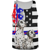 Firefighter EMT Dalmatian Live Forever Thin Red Line Flag All Over Mens Tank Top