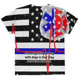 Firefighter EMT Dalmatian Live Forever Thin Red Line Flag All Over Youth T Shirt