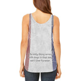 French Bulldog Live Forever Flag Juniors Flowy Side Slit Tank Top