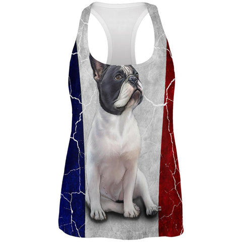 French Bulldog Live Forever Flag All Over Womens Work Out Tank Top