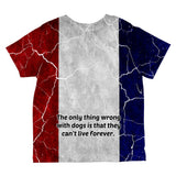 French Bulldog Live Forever Flag All Over Toddler T Shirt