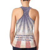 Pit Bull Terrier Live Forever Juniors Burnout Racerback Tank Top