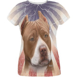 Pit Bull Terrier Live Forever All Over Womens T Shirt