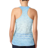 Poodle Live Forever Juniors Burnout Racerback Tank Top